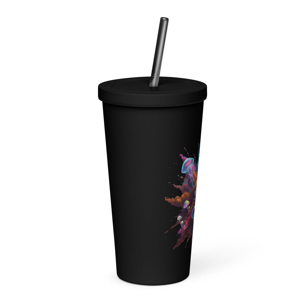 Colorful Smoke with Jellyfish and Mushrooms Insulated Tumbler - ThatBoutqiueStore