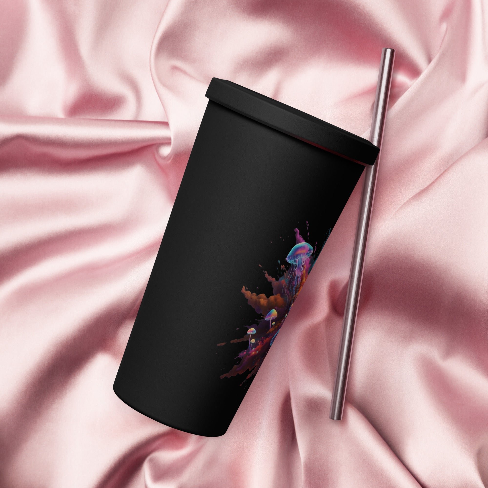 Colorful Smoke with Jellyfish and Mushrooms Insulated Tumbler - ThatBoutqiueStore