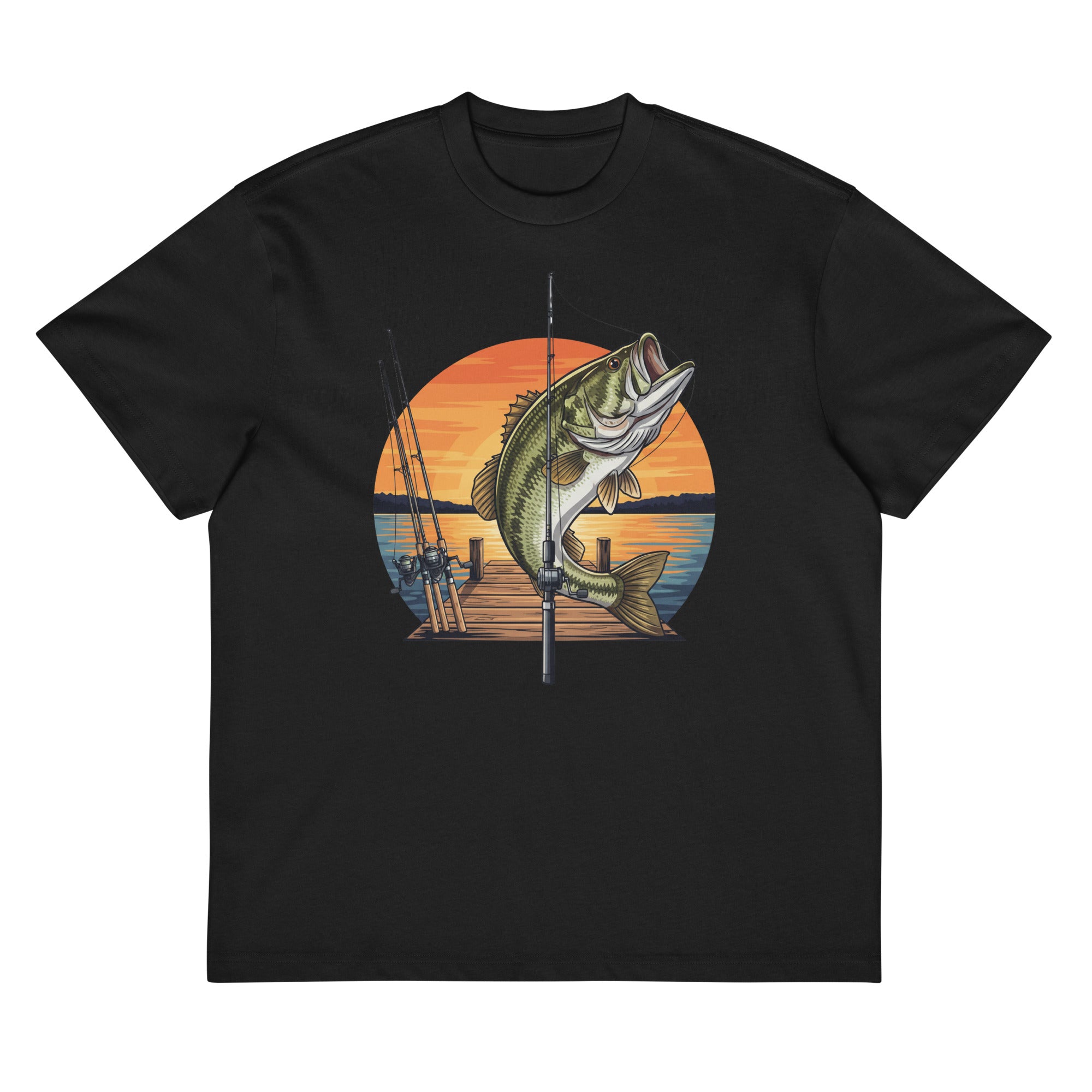 BassHole Nation on back Big Bass on front Men’s box tee - ThatBoutqiueStore