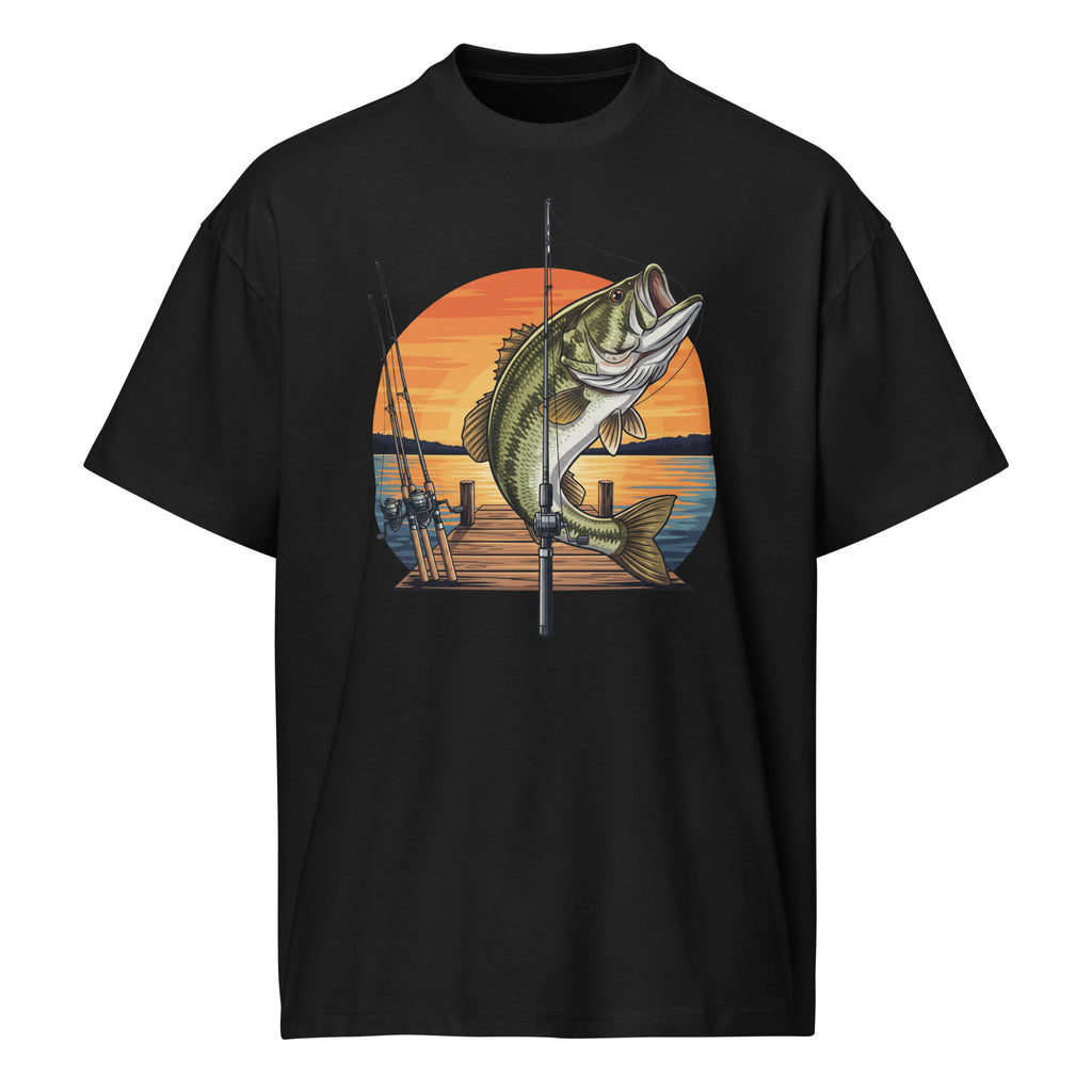 BassHole Nation on back Big Bass on front Men’s box tee - ThatBoutqiueStore