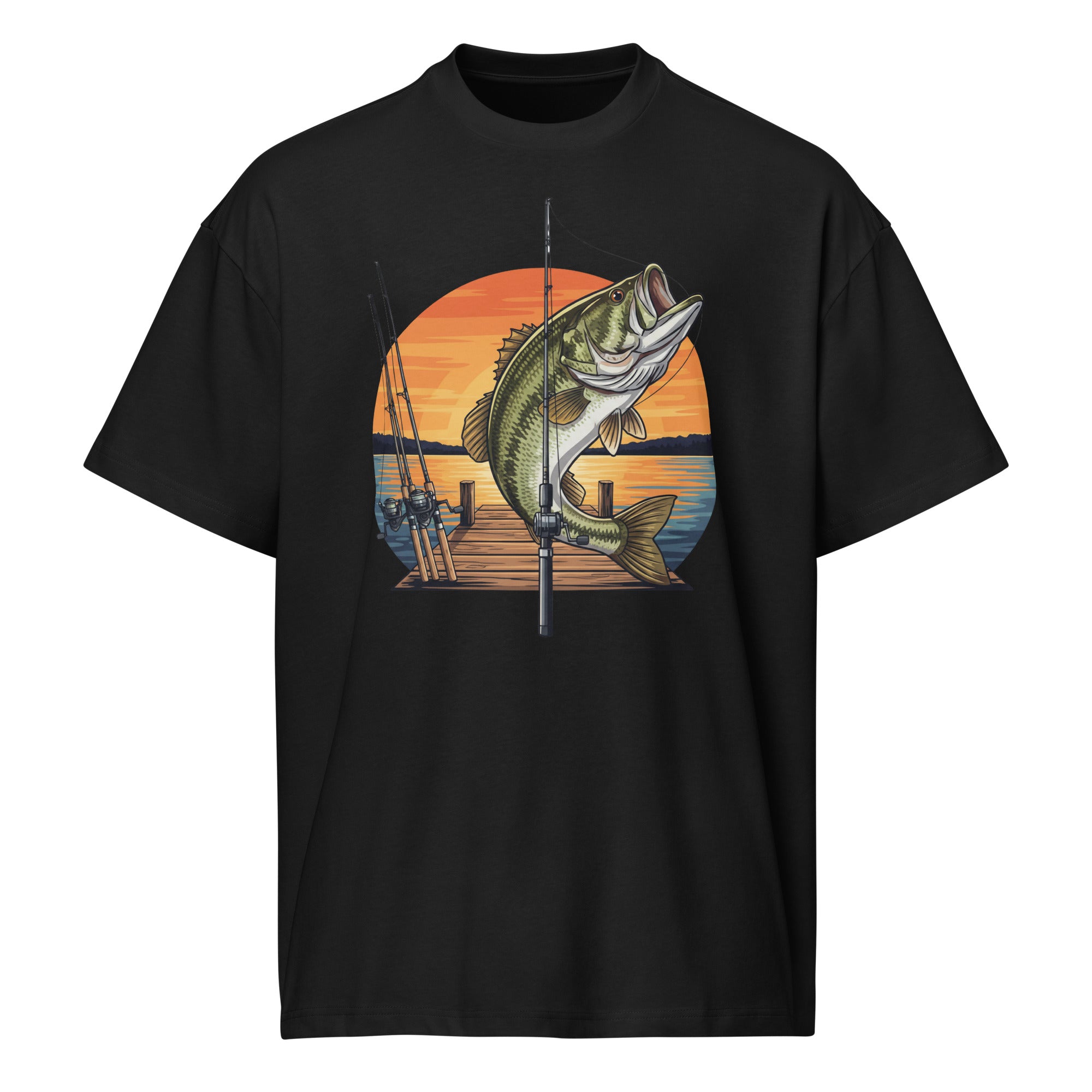 BassHole Nation on back Big Bass on front Men’s box tee - ThatBoutqiueStore