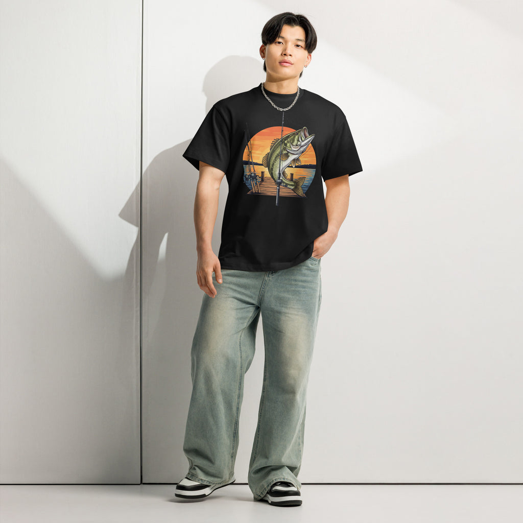 BassHole Nation on back Big Bass on front Men’s box tee - ThatBoutqiueStore