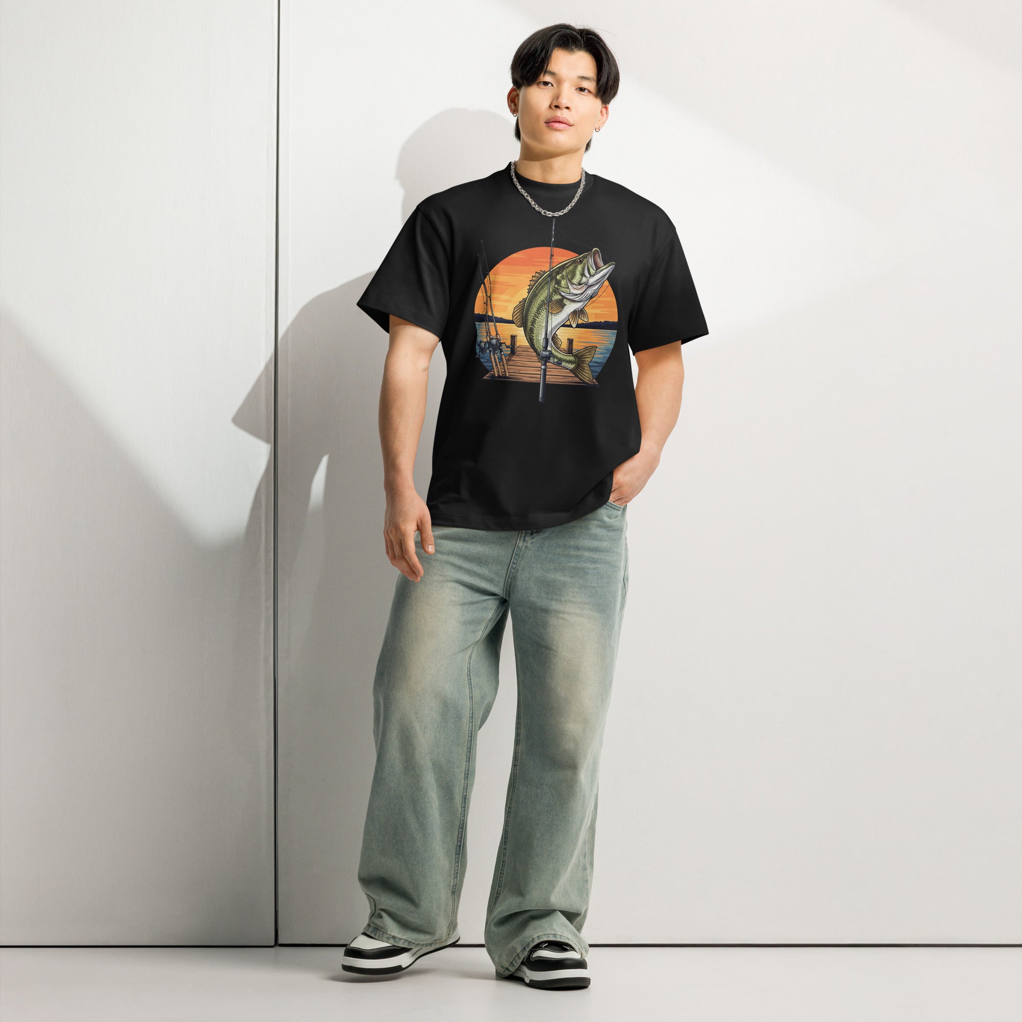 BassHole Nation on back Big Bass on front Men’s box tee - ThatBoutqiueStore