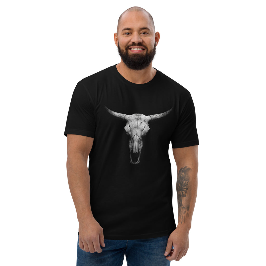 Steer Skull Fitted Tee - ThatBoutqiueStore