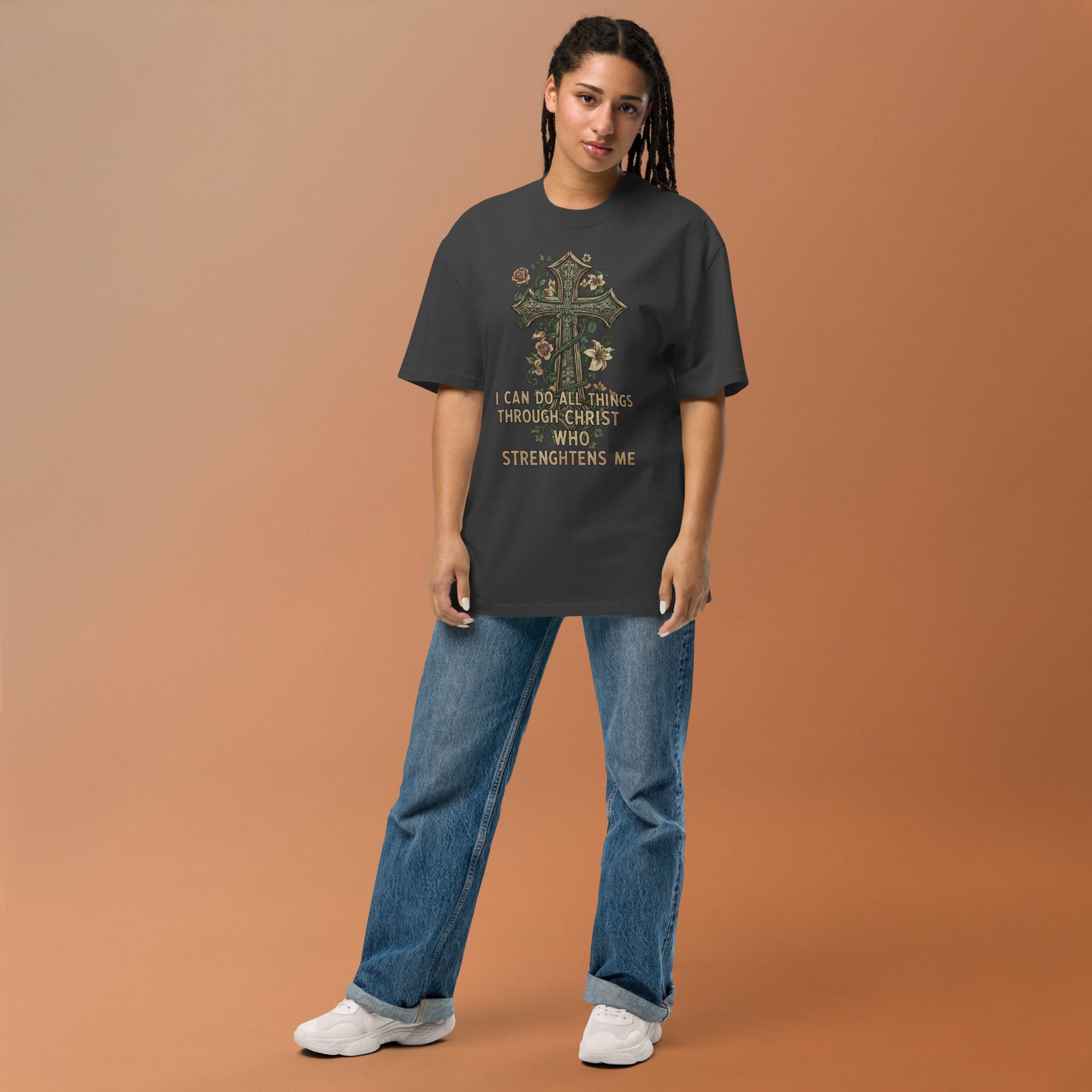 Faith & Sunflower Unisex Oversized Faded T-Shirt - ThatBoutqiueStore
