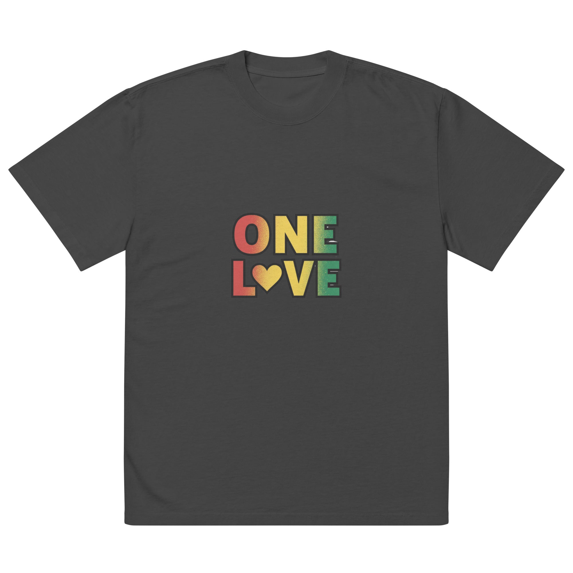 Oversized Faded One Love T-Shirt - ThatBoutqiueStore