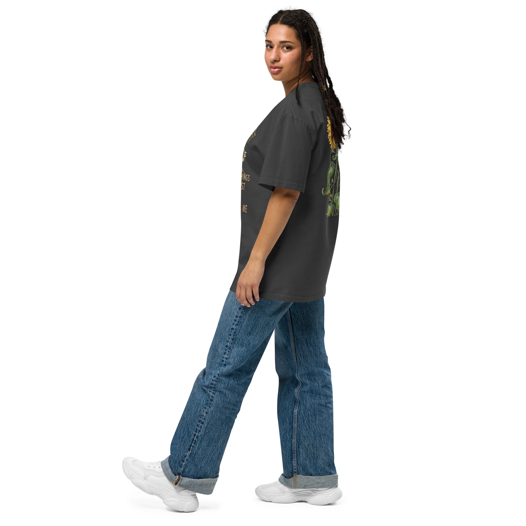 Faith & Sunflower Unisex Oversized Faded T-Shirt - ThatBoutqiueStore