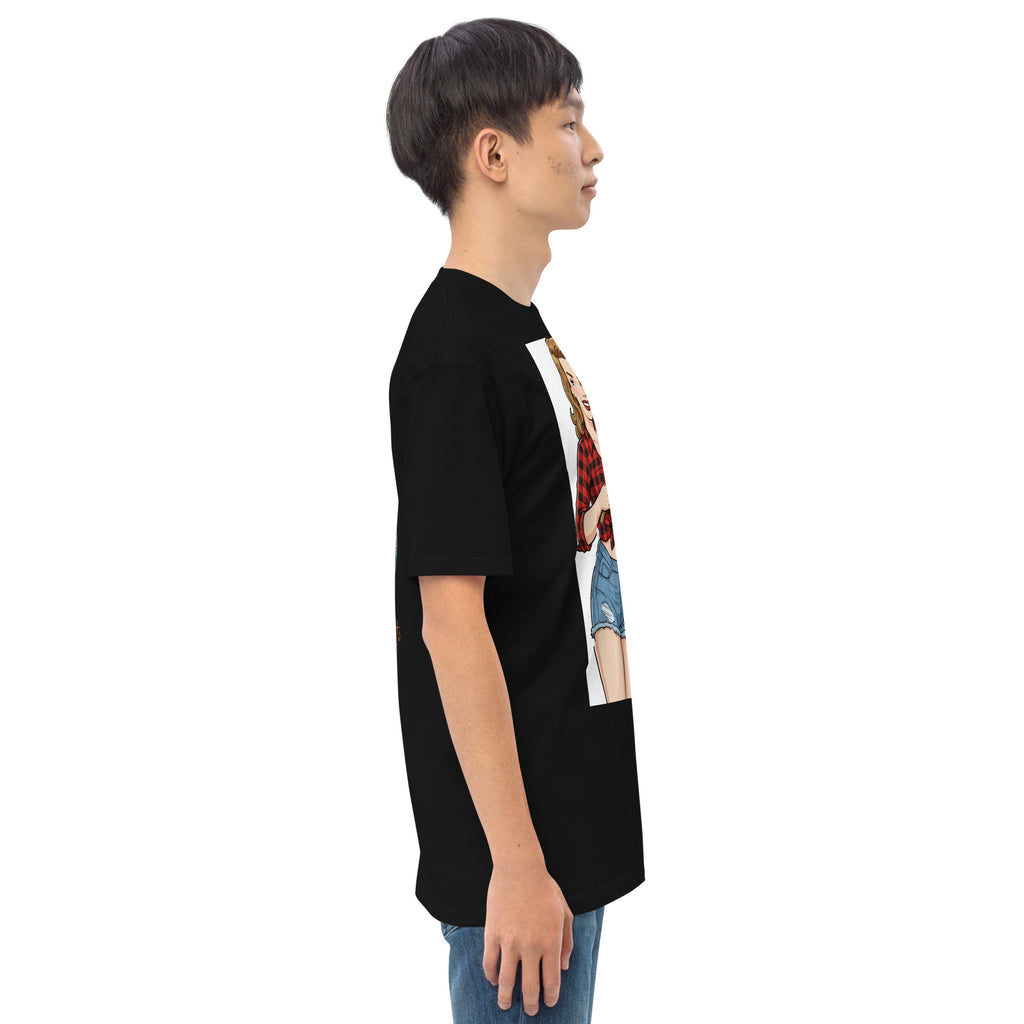 Pole Dancin with Pretty Lady on front Men’s premium heavyweight tee - ThatBoutqiueStore