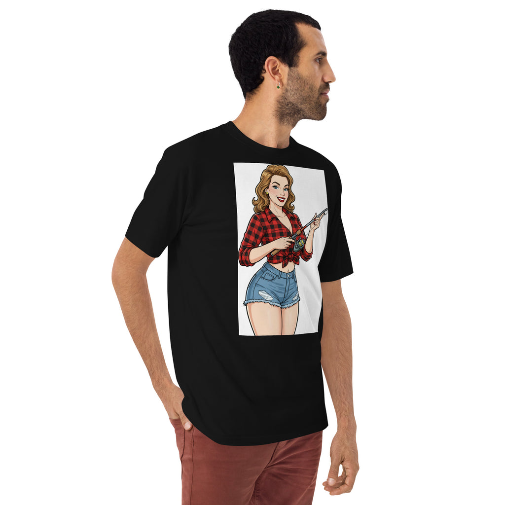 Pole Dancin with Pretty Lady on front Men’s premium heavyweight tee - ThatBoutqiueStore