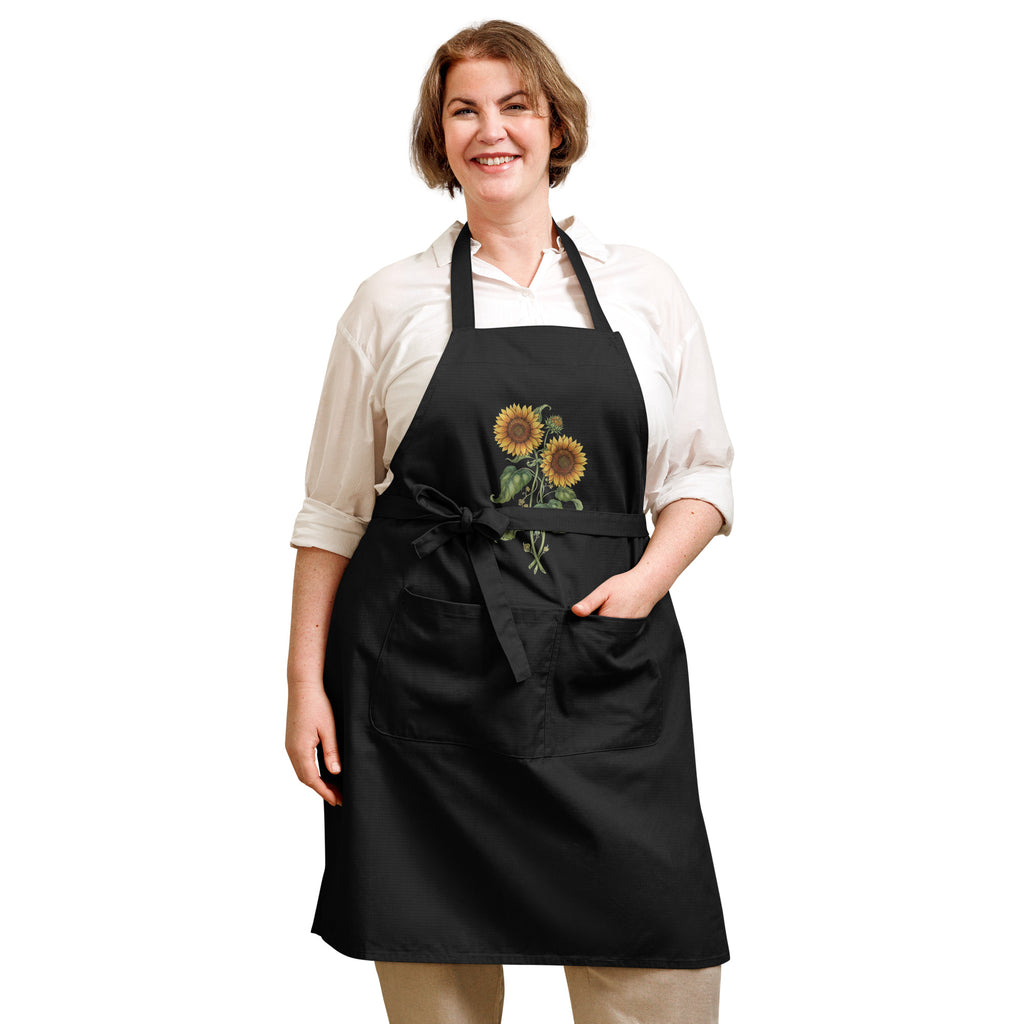 Twin Sunflowers Organic Cotton Apron - ThatBoutqiueStore