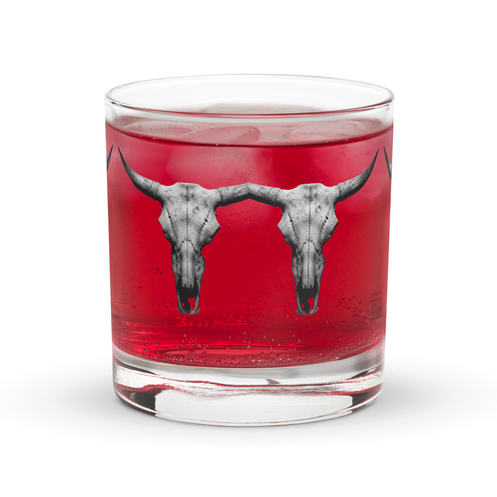 Steer Skull Rocks glass - ThatBoutqiueStore