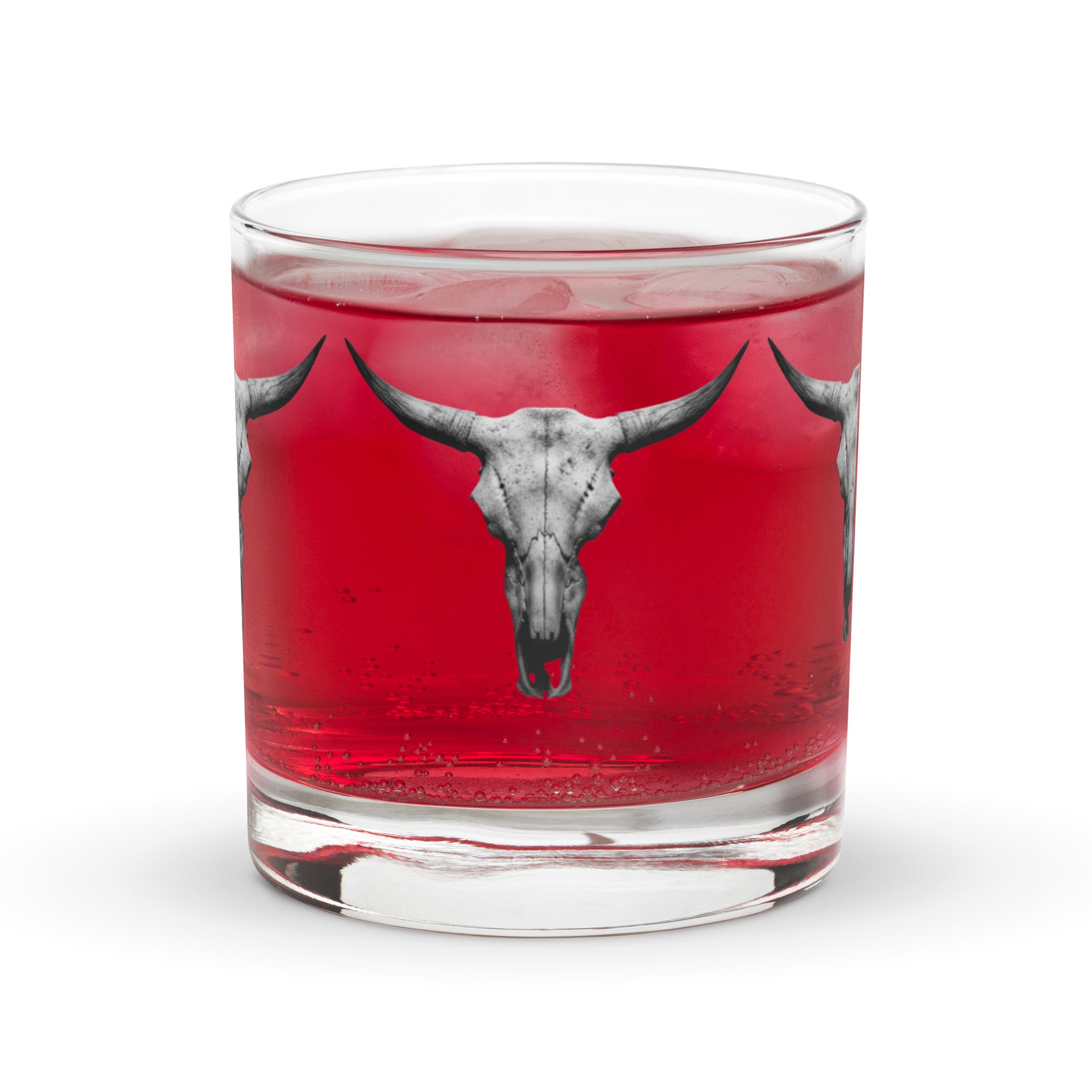 Steer Skull Rocks glass - ThatBoutqiueStore