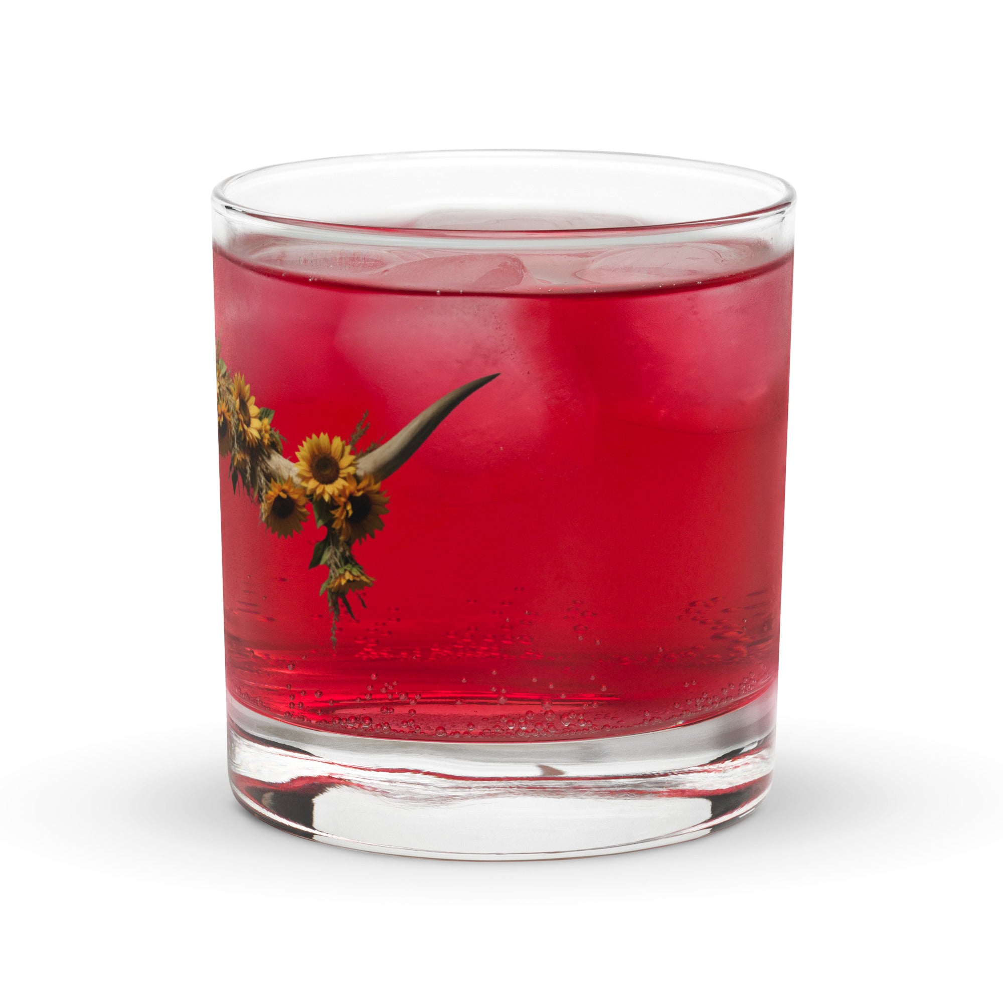 Sunflower Steer Rocks glass - ThatBoutqiueStore