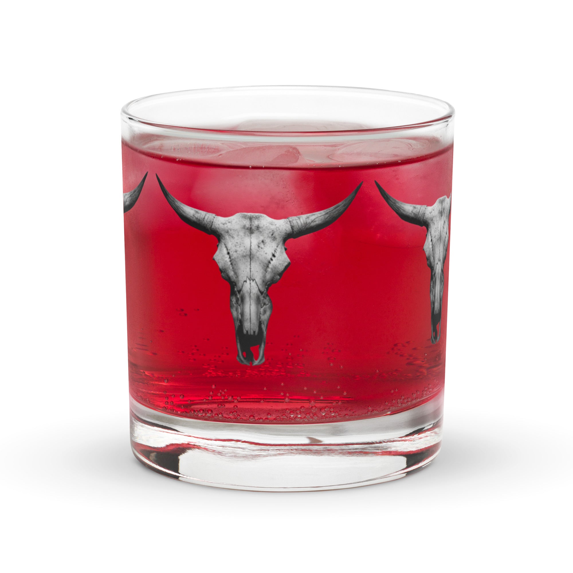 Steer Skull Rocks glass - ThatBoutqiueStore