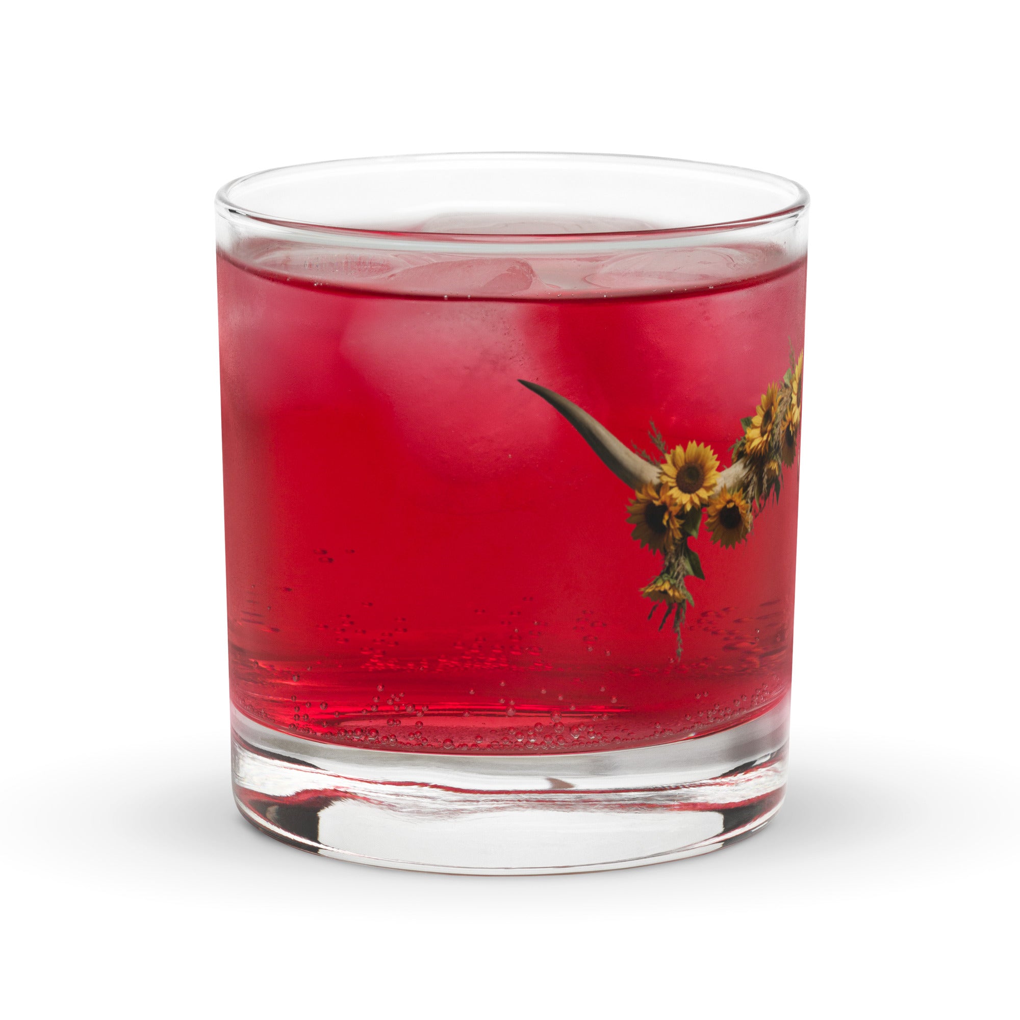 Sunflower Steer Rocks glass - ThatBoutqiueStore