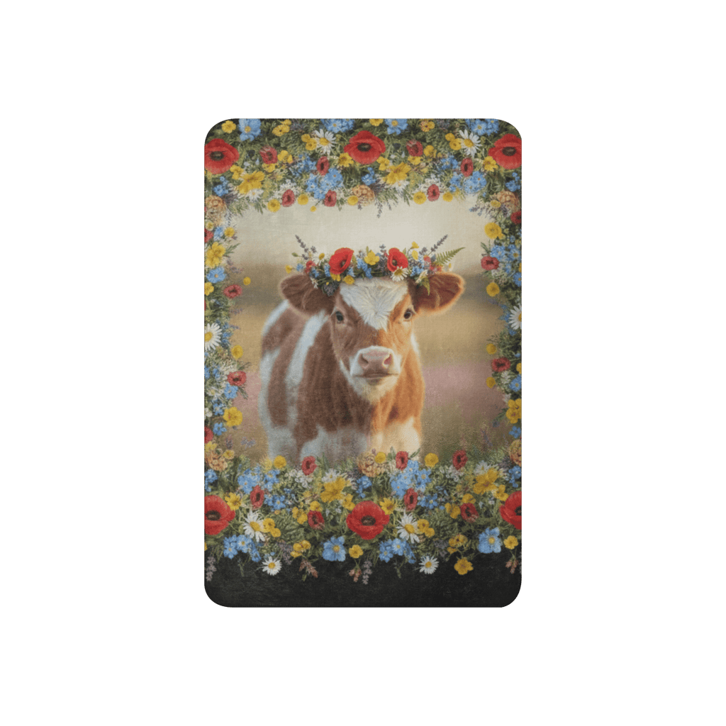 Wildflower Heifer Sherpa Blanket - ThatBoutqiueStore