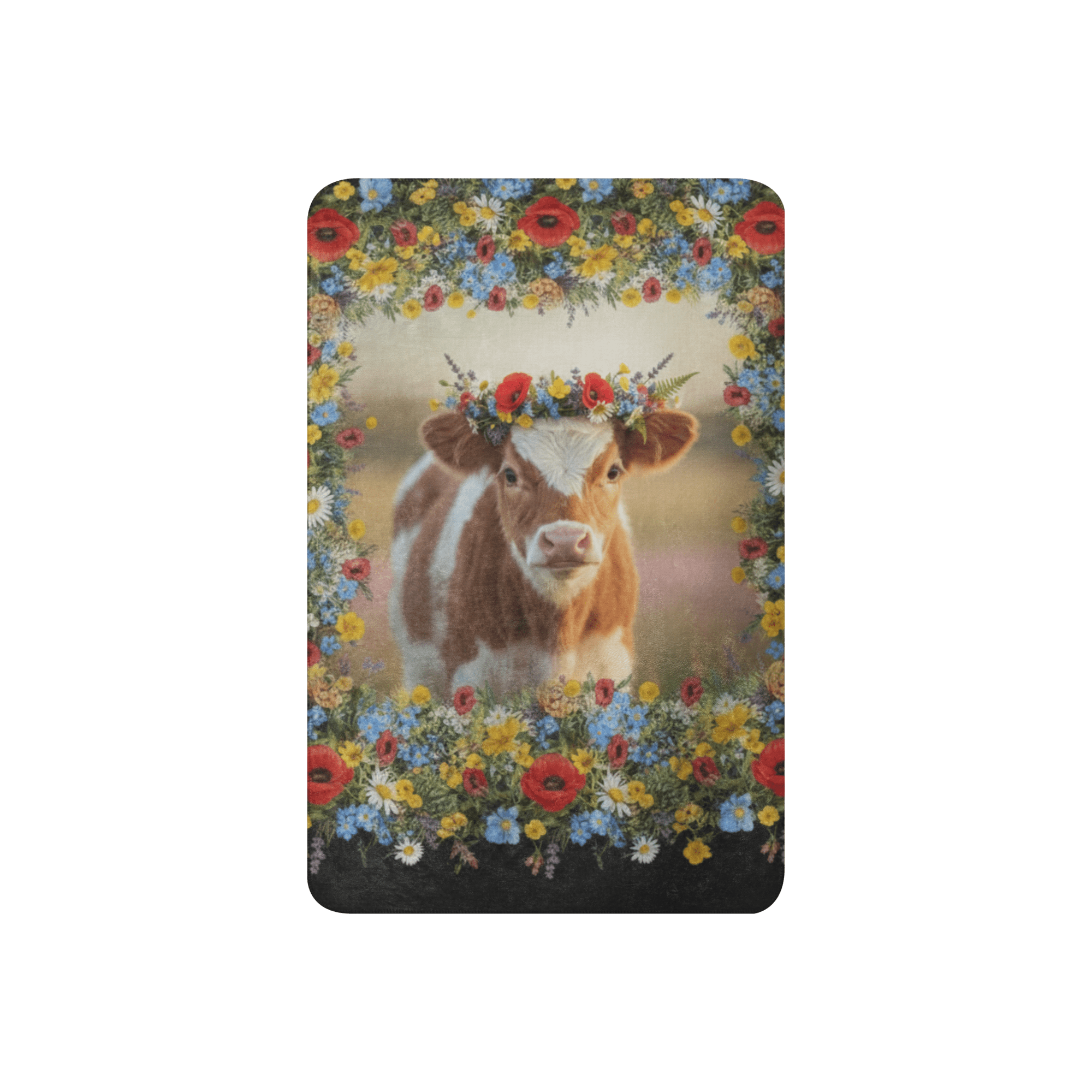 Wildflower Heifer Sherpa Blanket - ThatBoutqiueStore