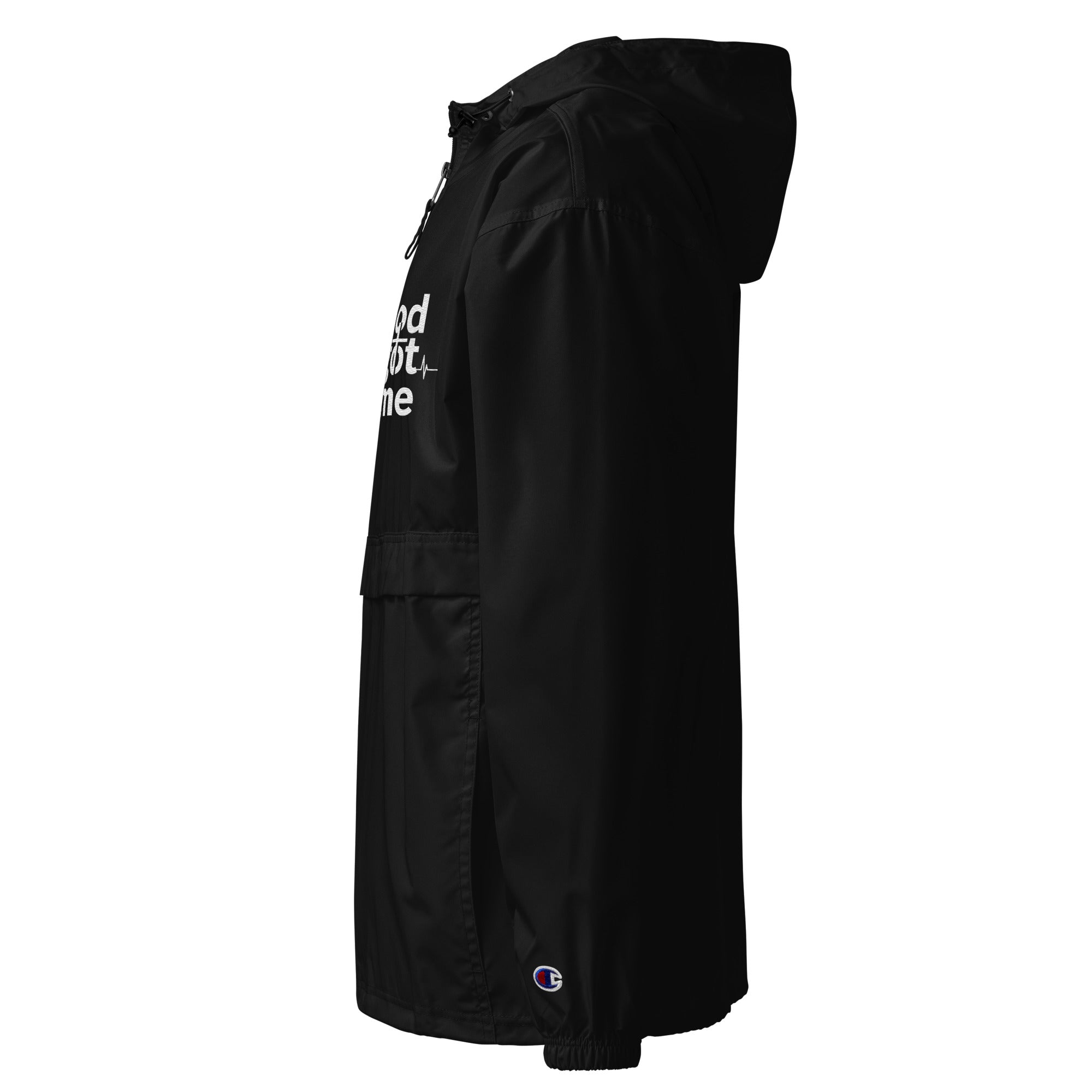 God Got Me Embroidered Champion Packable Jacket - ThatBoutqiueStore