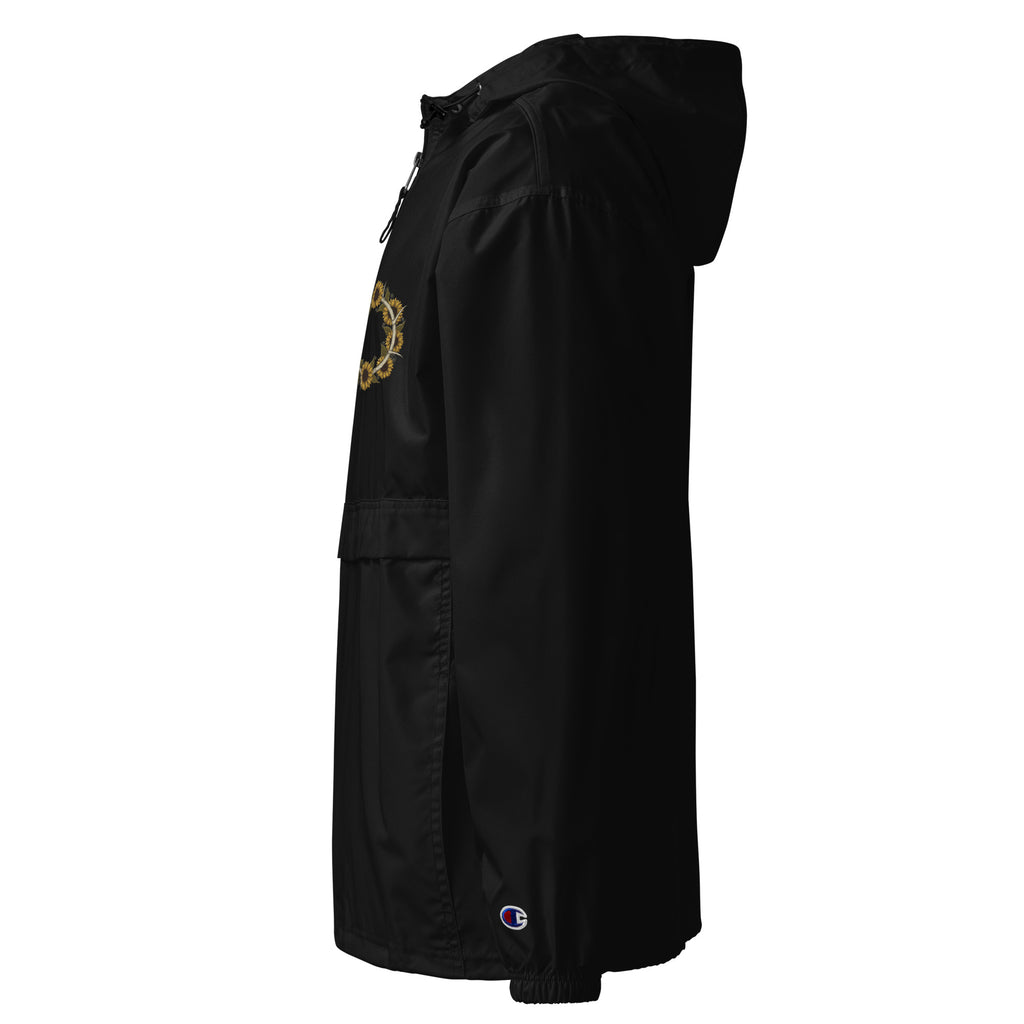 Horned Sunflower Wreath Embroidered Champion Packable Jacket - ThatBoutqiueStore