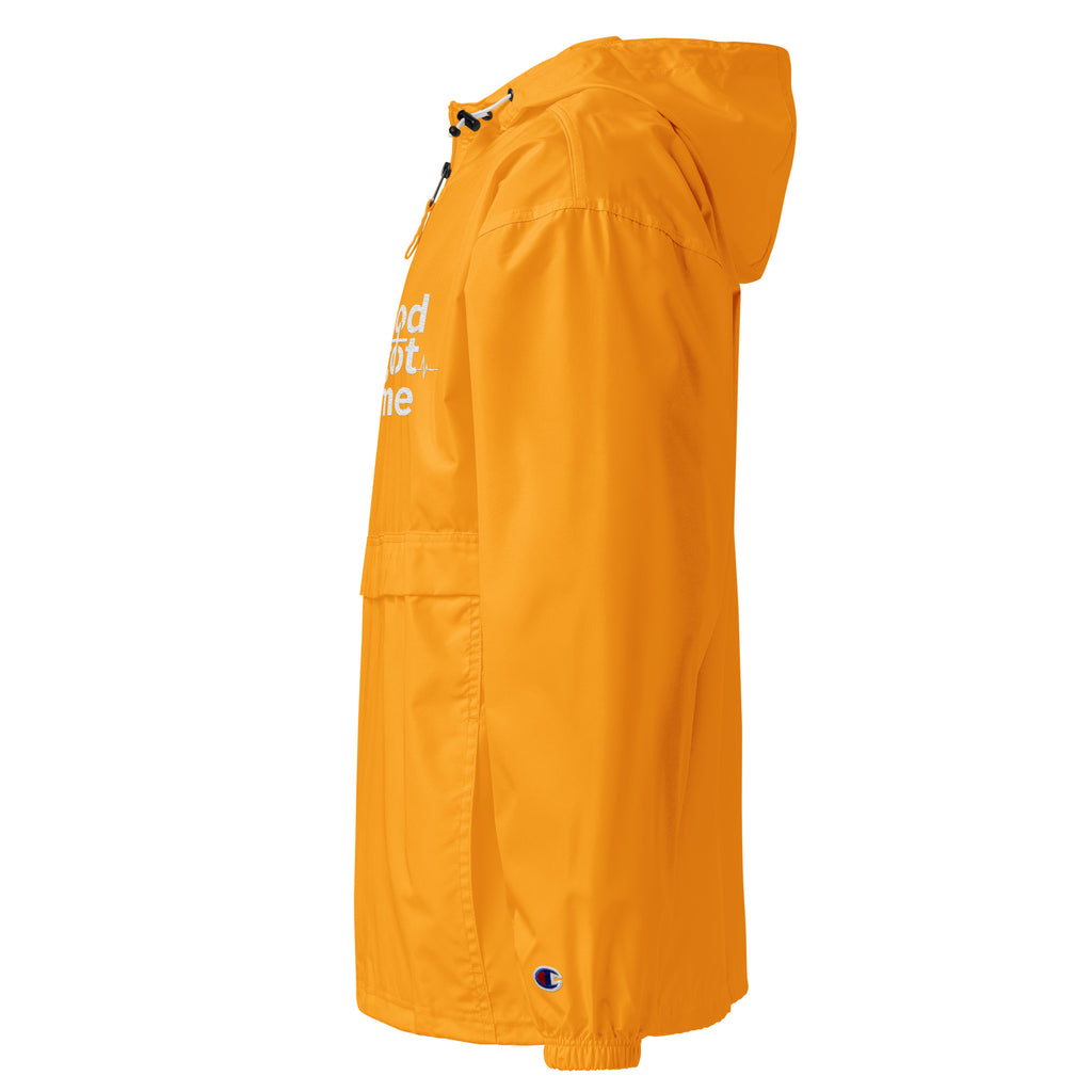 God Got Me Embroidered Champion Packable Jacket - ThatBoutqiueStore