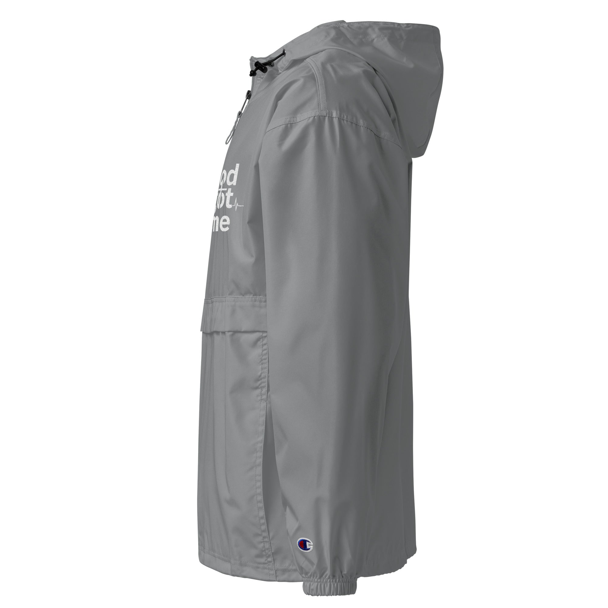 God Got Me Embroidered Champion Packable Jacket - ThatBoutqiueStore