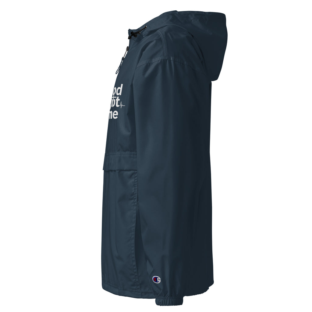 God Got Me Embroidered Champion Packable Jacket - ThatBoutqiueStore