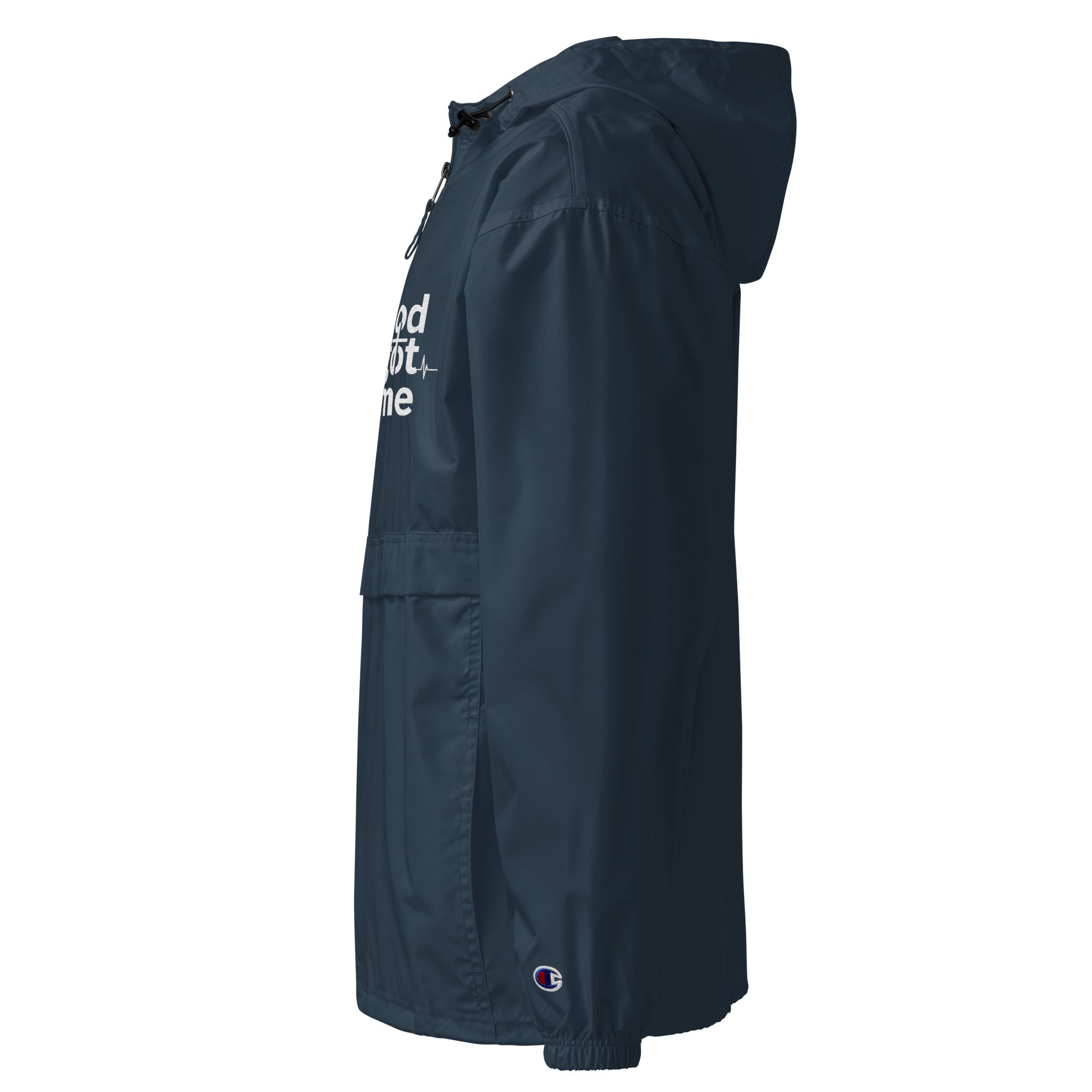 God Got Me Embroidered Champion Packable Jacket - ThatBoutqiueStore