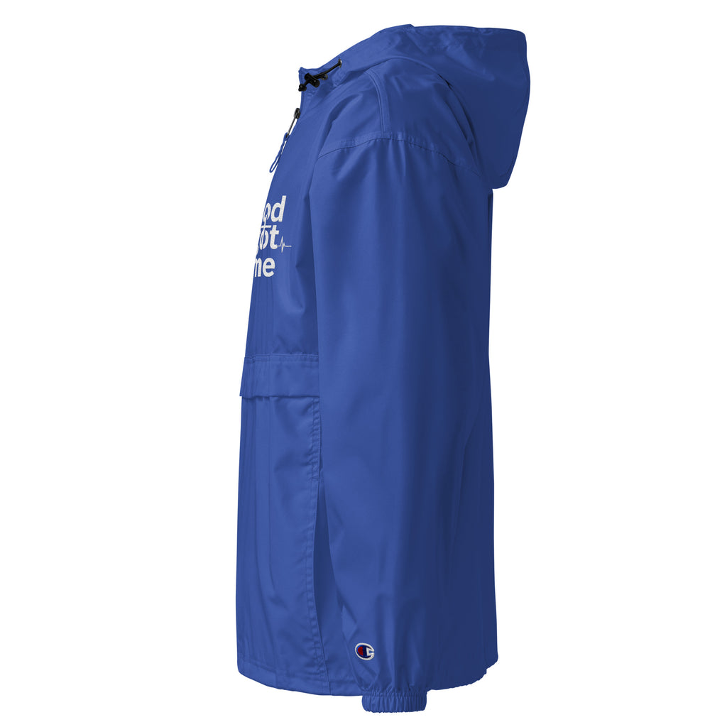 God Got Me Embroidered Champion Packable Jacket - ThatBoutqiueStore