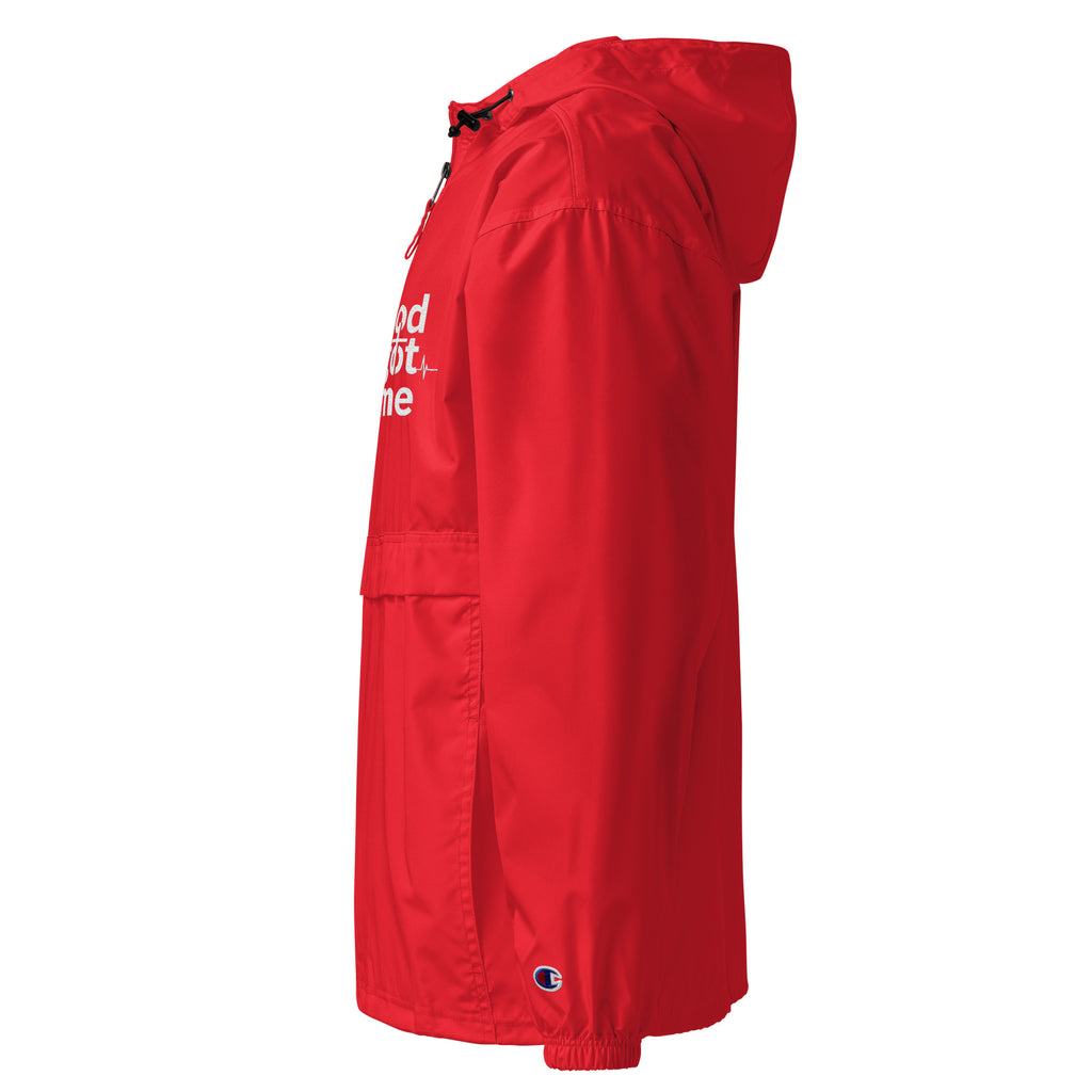 God Got Me Embroidered Champion Packable Jacket - ThatBoutqiueStore