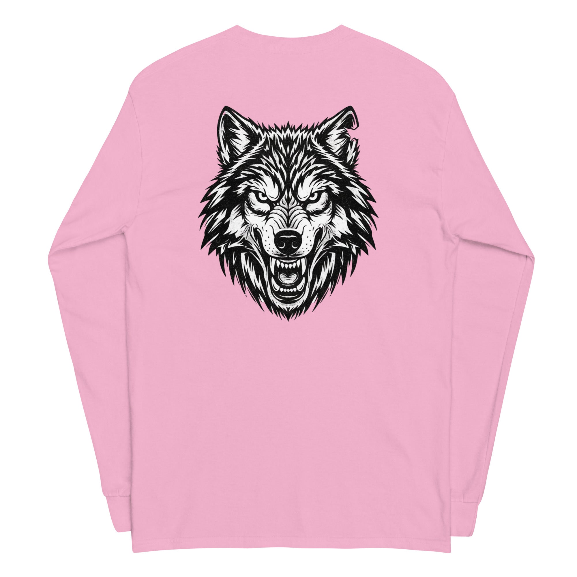 Wolf Print Long Sleeve Shirt - ThatBoutqiueStore