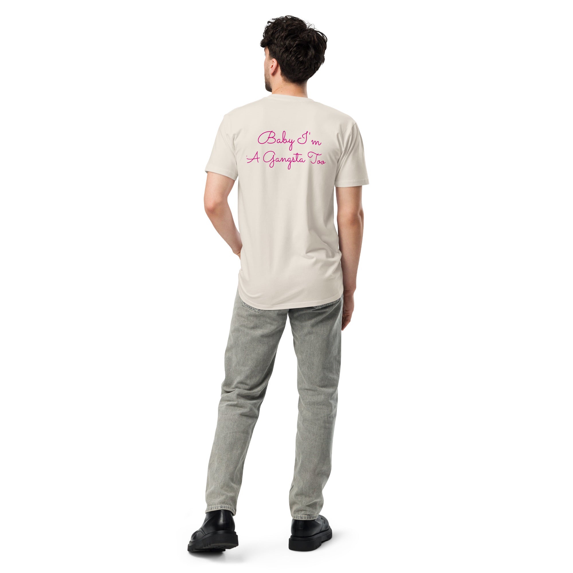 Plain text Baby I'm A Gangsta Too Unisex premium t-shirt - ThatBoutqiueStore