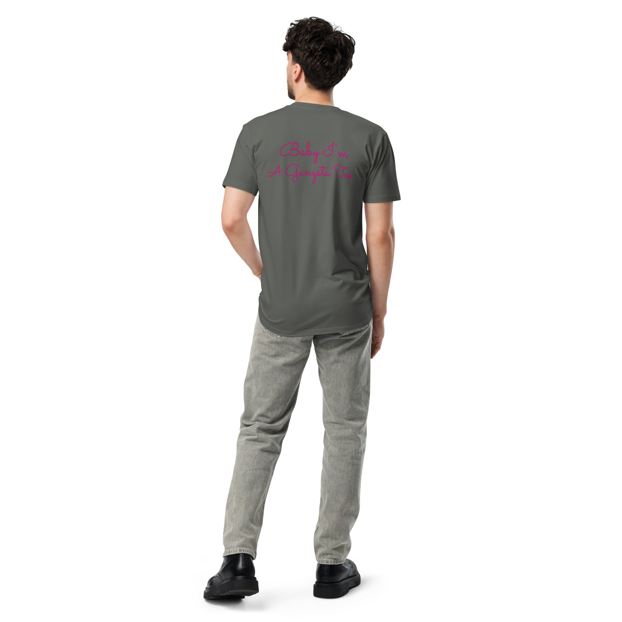 Plain text Baby I'm A Gangsta Too Unisex premium t-shirt - ThatBoutqiueStore