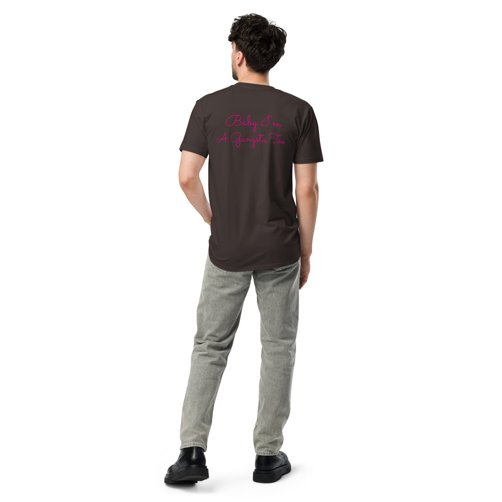 Plain text Baby I'm A Gangsta Too Unisex premium t-shirt - ThatBoutqiueStore
