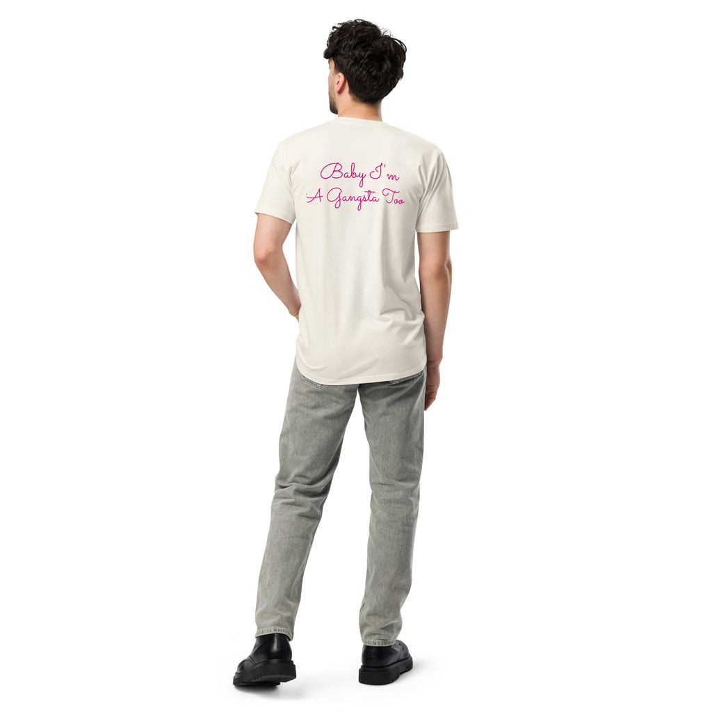 Plain text Baby I'm A Gangsta Too Unisex premium t-shirt - ThatBoutqiueStore