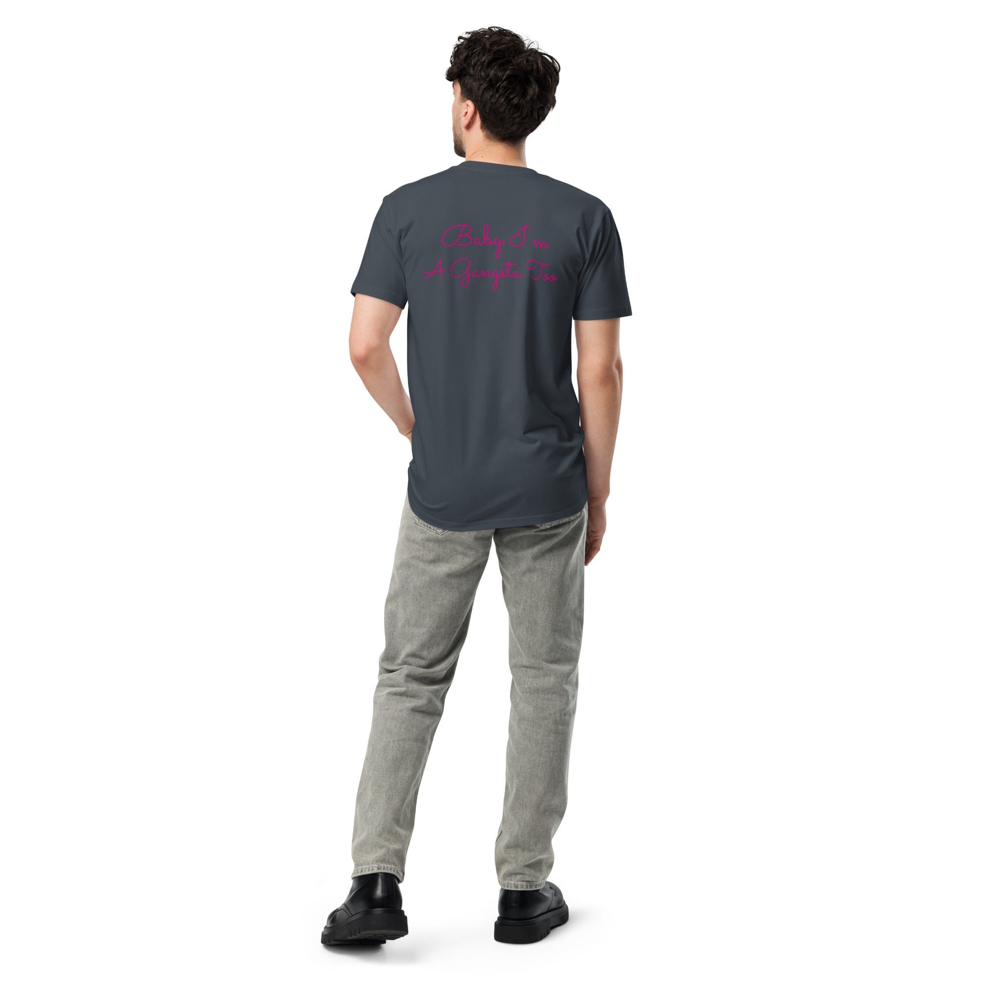 Plain text Baby I'm A Gangsta Too Unisex premium t-shirt - ThatBoutqiueStore