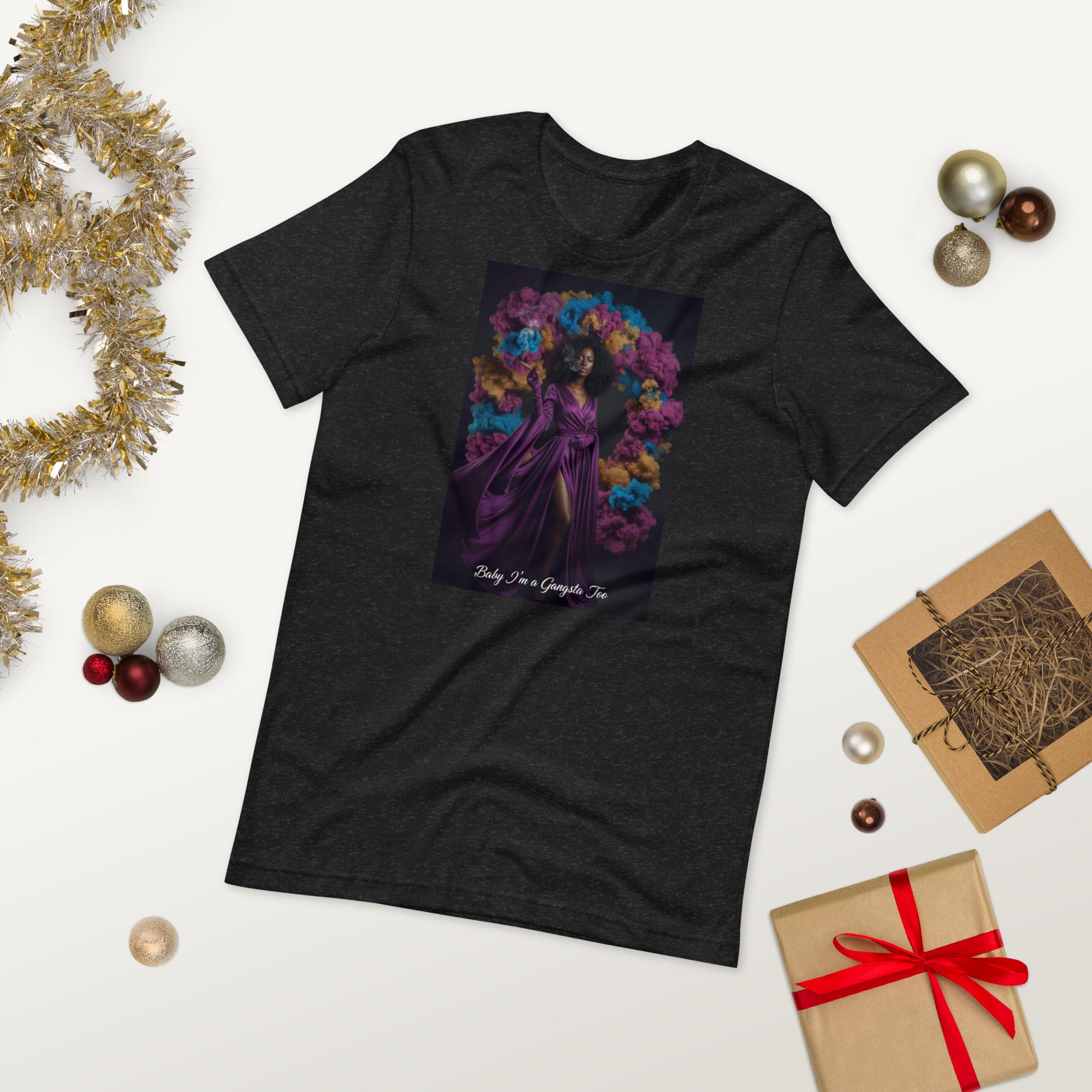 Lady G Baby I'm A Gangsta Too with back print Unisex t-shirt - ThatBoutqiueStore