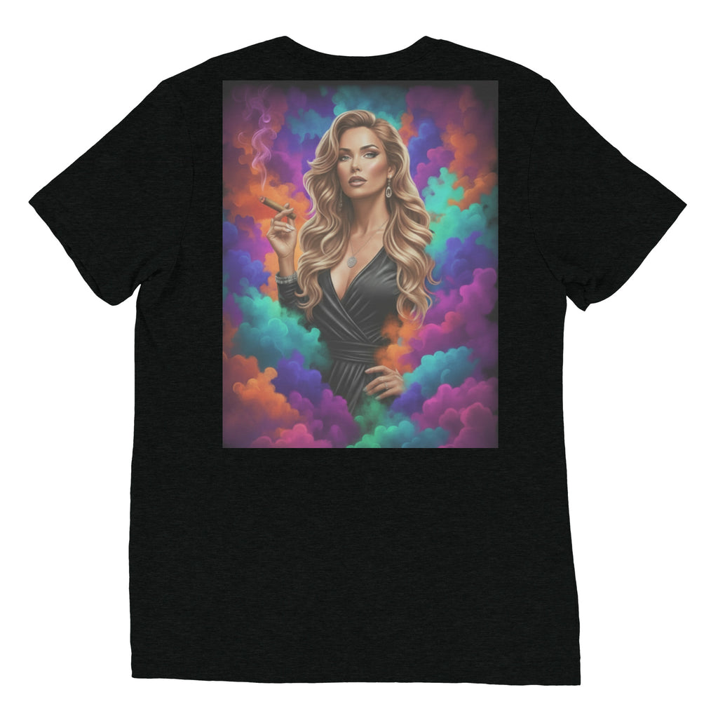 Glamorous Woman in Colorful Smoke T-Shirt - ThatBoutqiueStore