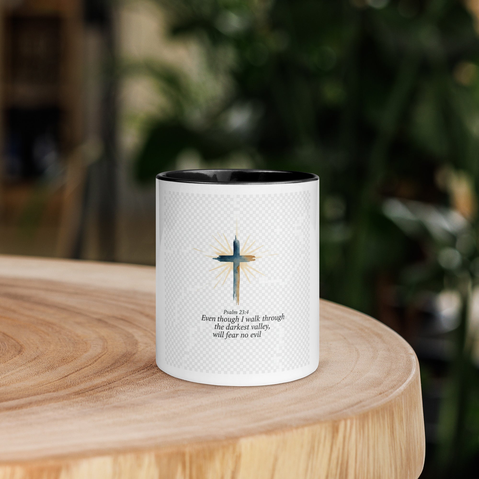 Psalm 23:4 Mug with Color Inside - ThatBoutqiueStore