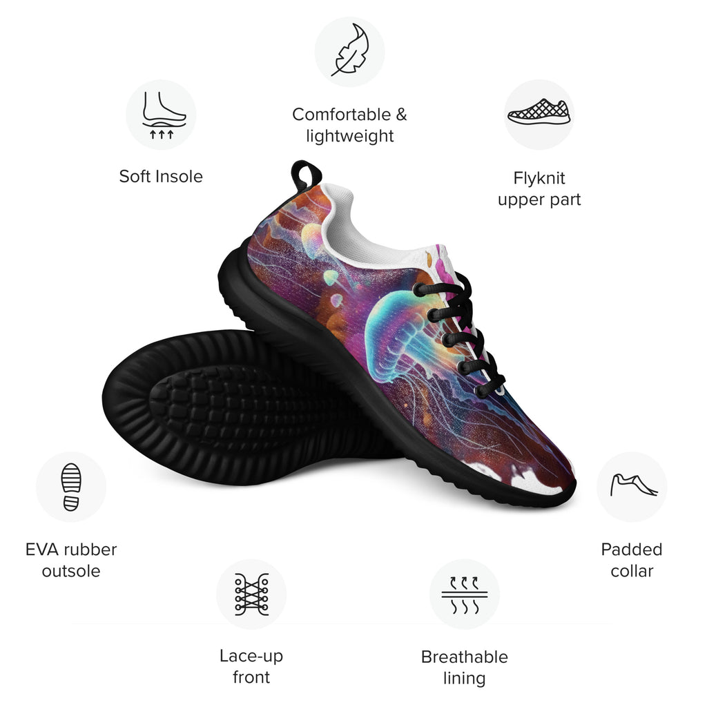 Colorful Jellyfish and Mushroom Smoke Women's Athletic Shoes - ThatBoutqiueStore