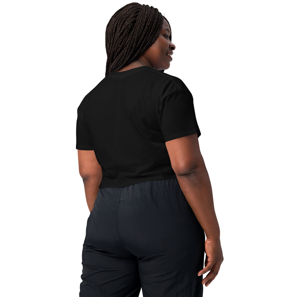 Small Print Mellow Smiley Women’s crop top - ThatBoutqiueStore