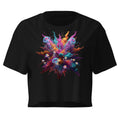 Colorful Smoke, Jellyfish and Mushrooms Women’s crop top - ThatBoutqiueStore