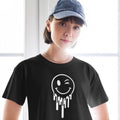 OG Drip Smiley Crop Top — Black & White - ThatBoutqiueStore