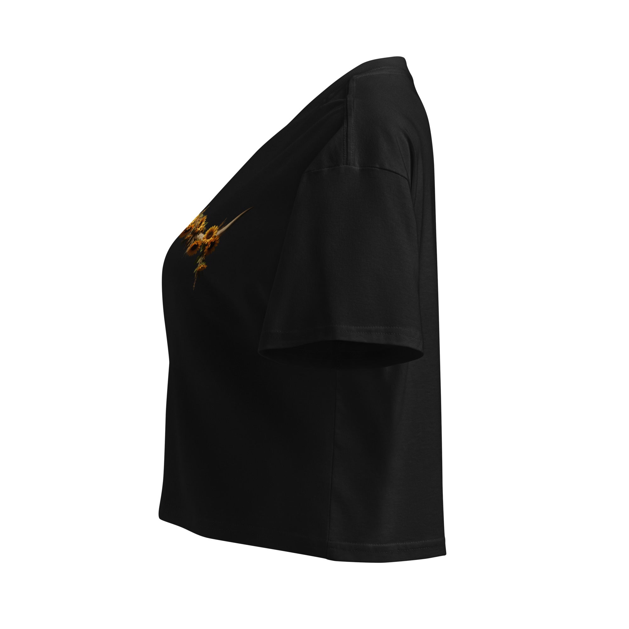 Sunflowers & Steer Women's Crop Top - ThatBoutqiueStore