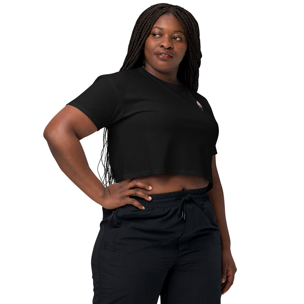 Small Print Mellow Smiley Women’s crop top - ThatBoutqiueStore