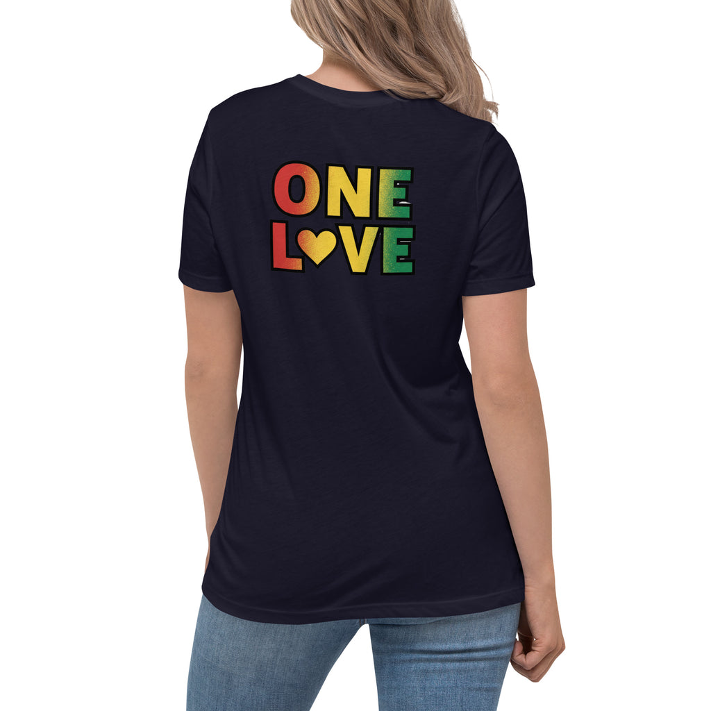 1Love Hand Hearts with One Love on back Women's Relaxed T-Shirt - ThatBoutqiueStore