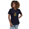 Fix Your Heart Green, Yellow and Red Drip Handprint Women's Relaxed T-Shirt - ThatBoutqiueStore