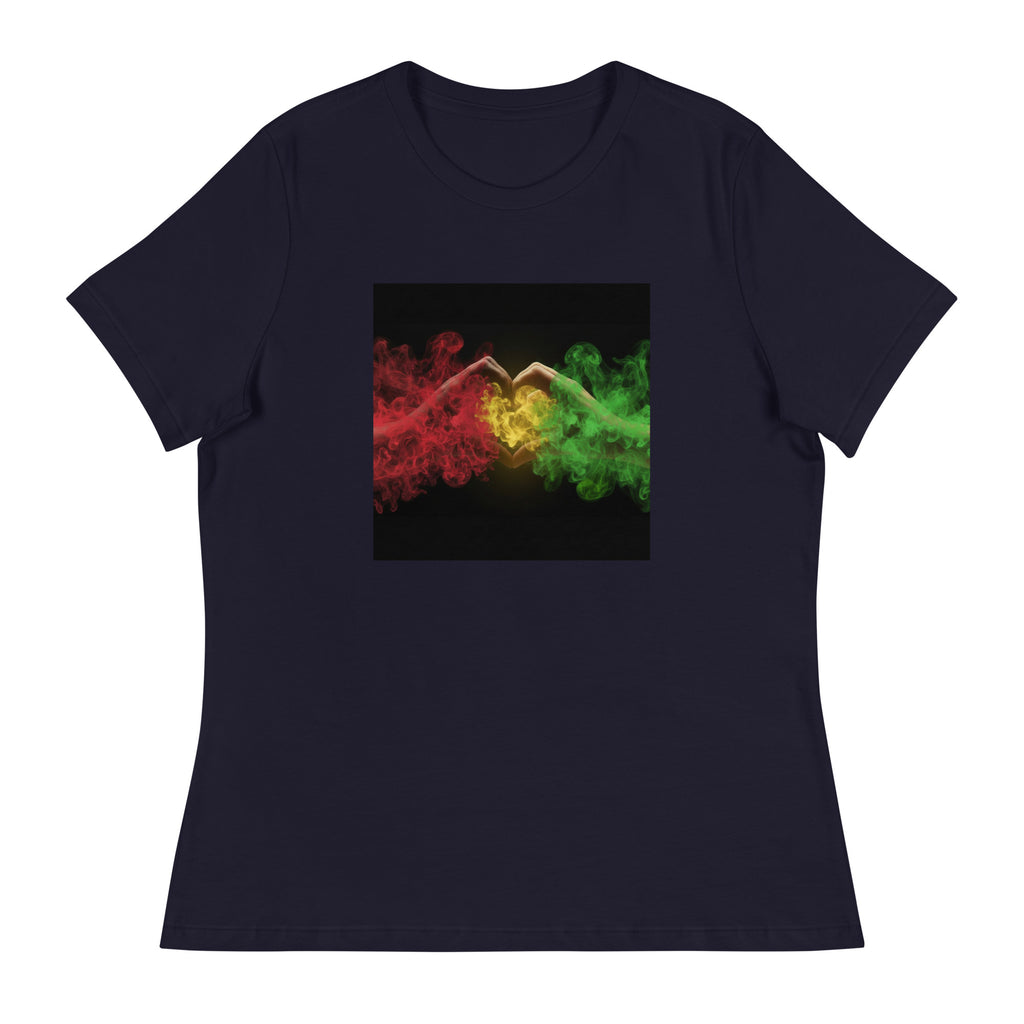 1Love Hand Hearts with One Love on back Women's Relaxed T-Shirt - ThatBoutqiueStore