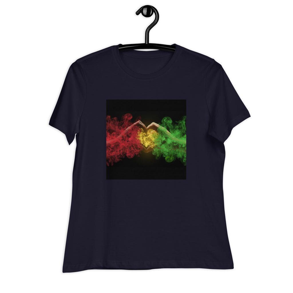 1Love Hand Hearts with One Love on back Women's Relaxed T-Shirt - ThatBoutqiueStore