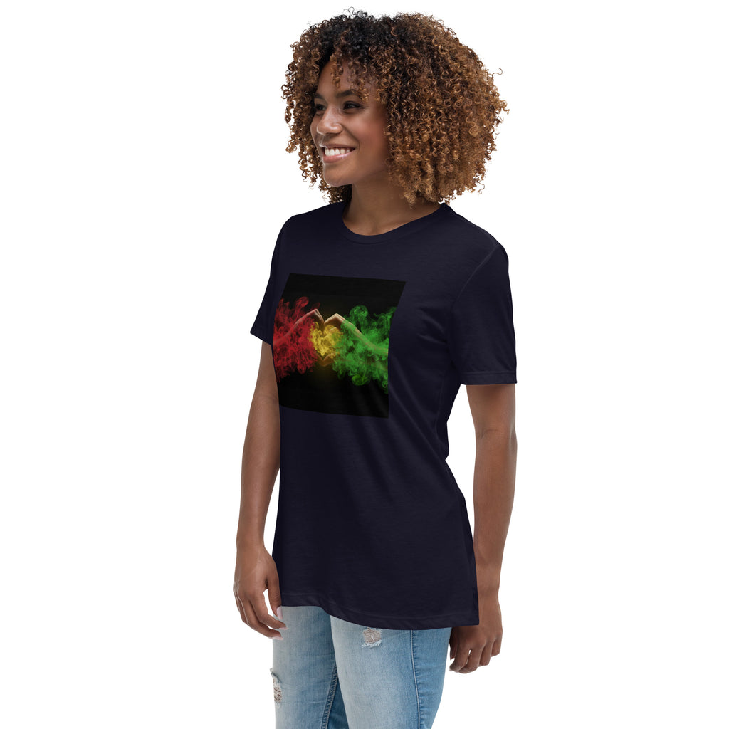 1Love Hand Hearts with One Love on back Women's Relaxed T-Shirt - ThatBoutqiueStore