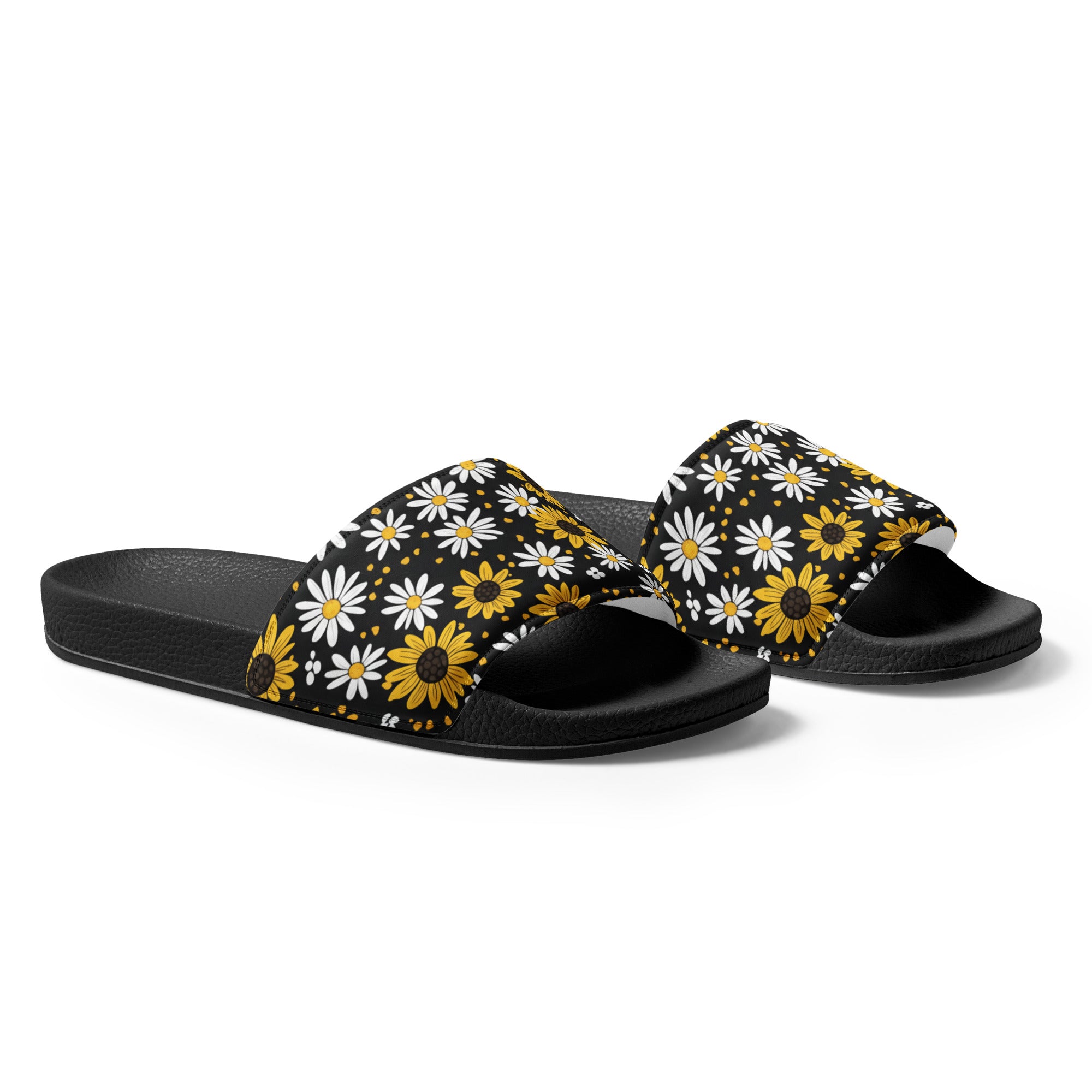 Sunflowers and Daisies Women's slides - ThatBoutqiueStore